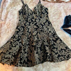Women's black floral dress